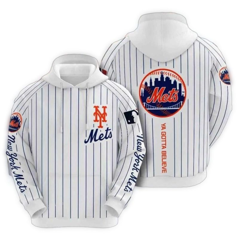 New York Mets Ya Gotta Believe Stripe All over Print Hoodie 1