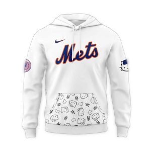 Hello Kitty X New York Mets All-Over Print Baseball Hoodie