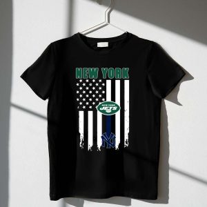 New York Jets & Yankees American Flag T-Shirt – Perfect Sports Fan Gear