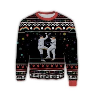 New York Yankees 99 High Five Holiday Sweater For Fans