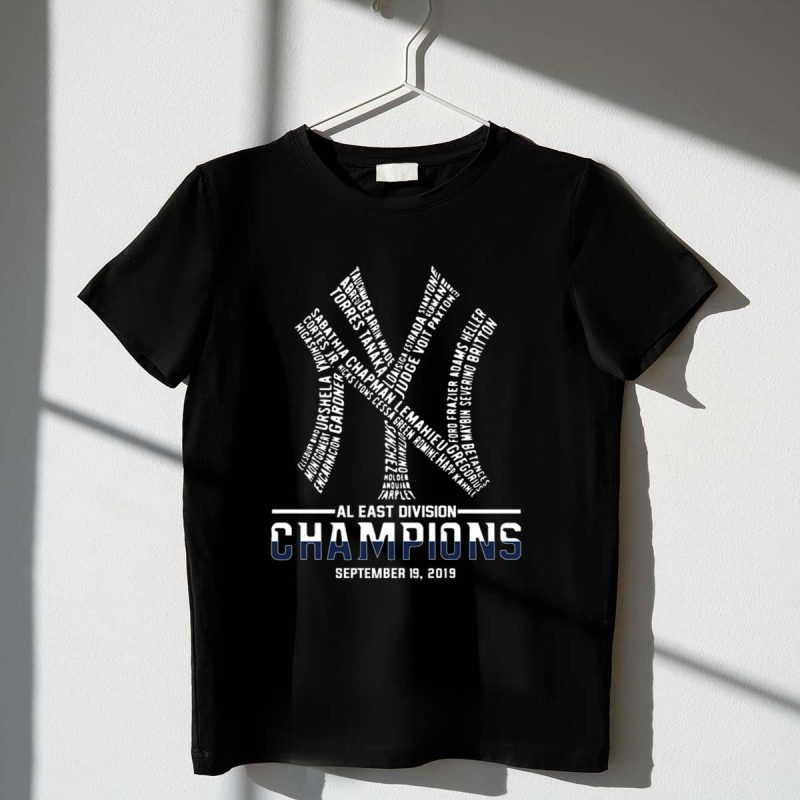 New York Yankees AL East division champions September 19 2019 shirt t shirt 1 1