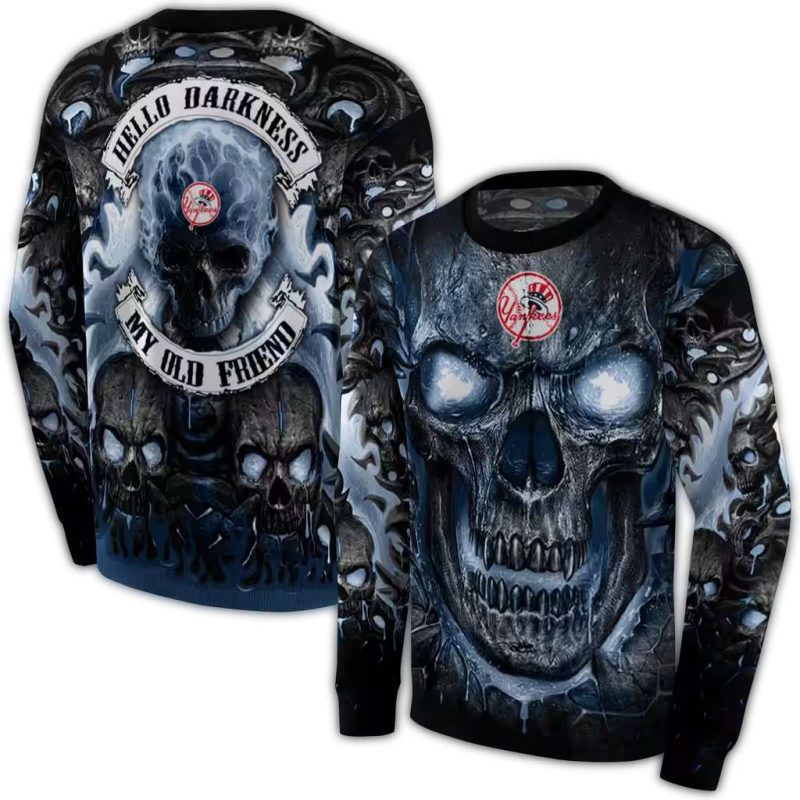 New York Yankees Demonic Skull AOP Sweatshirt 1