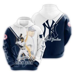 Derek Jeter New York Yankees All-Over Print Hoodie For Fans
