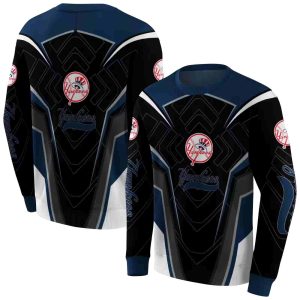 New York Yankees Futuristic Pattern All-Over Print Sweatshirt For Fans