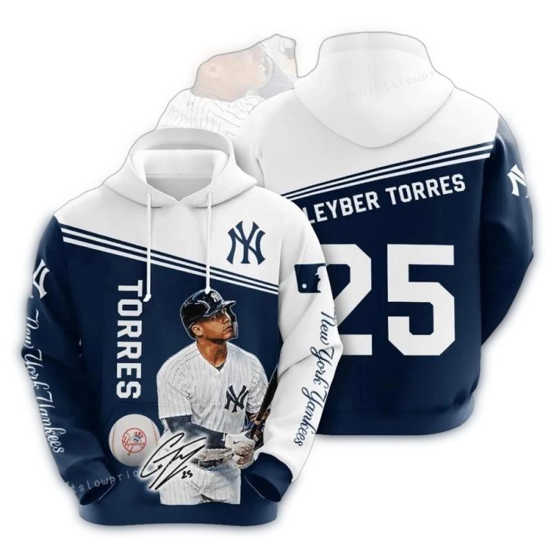 New York Yankees Gleyber Torres 25 3D Hoodie 1