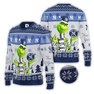 New York Yankees Grinch Christmas Ugly Sweater For Holiday Cheer