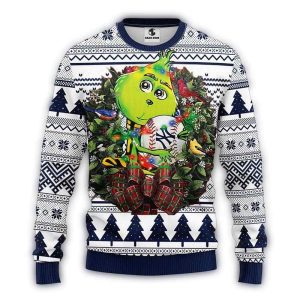 New York Yankees Grinch Hug Ball Holiday Sweatshirt For Fans