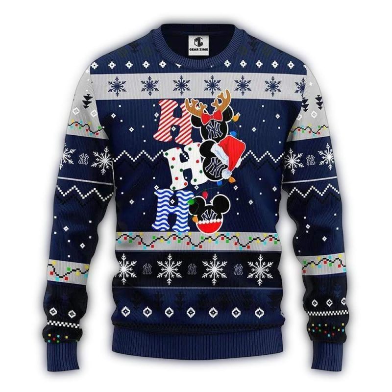 New York Yankees Hohoho Ugly Christmas Sweater 1