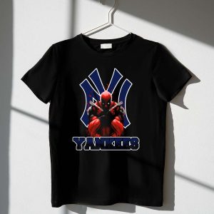 Deadpool Crossover New York Yankees Logo T-Shirt For Fans