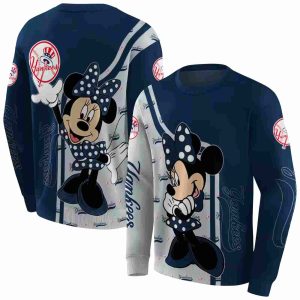 New York Yankees Minnie Mouse Sweatshirt - All Over Print Design