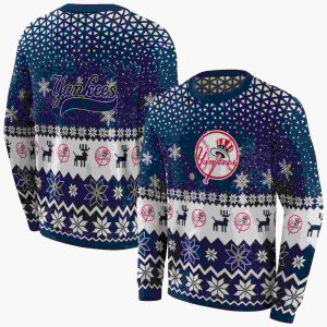 New York Yankees Reindeer Print Sweatshirt – Festive Holiday Style