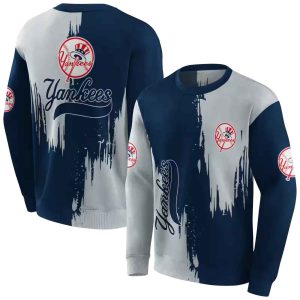 New York Yankees All-Over Print Sweatshirt With Splatter Design