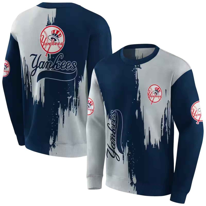 New York Yankees Splatter Effect AOP Sweatshirt 1