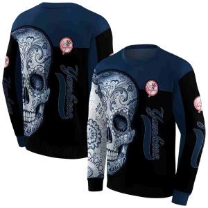 New York Yankees Sugar Skull Graphic Sweatshirt For Fans