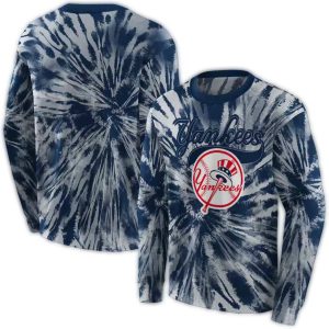New York Yankees Tie Dye All-Over Print Sweatshirt For Fans