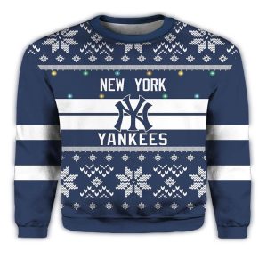New York Yankees Christmas Light Ugly Sweater For Holiday Cheer