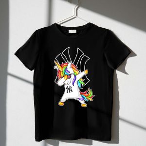 New York Yankees Unicorn Dabbing Rainbow T-Shirt For Fans