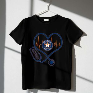 Houston Astros Nurse Heartbeat Love T-Shirt - Perfect For Fans!