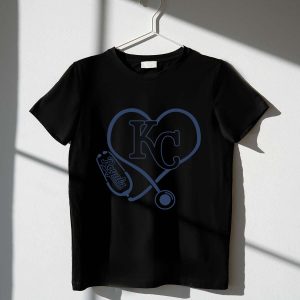 Kansas City Royals Stethoscope T-Shirt For Nurse Fans