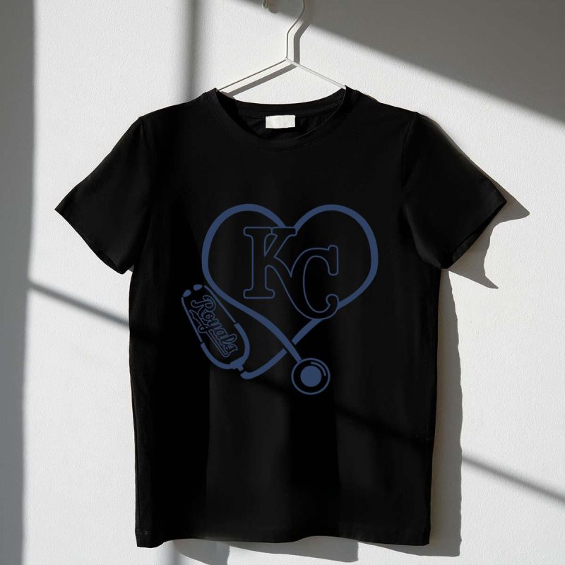 Nurse Loves Kansas City Royals Stethoscope T Shirt t shirt 1 1