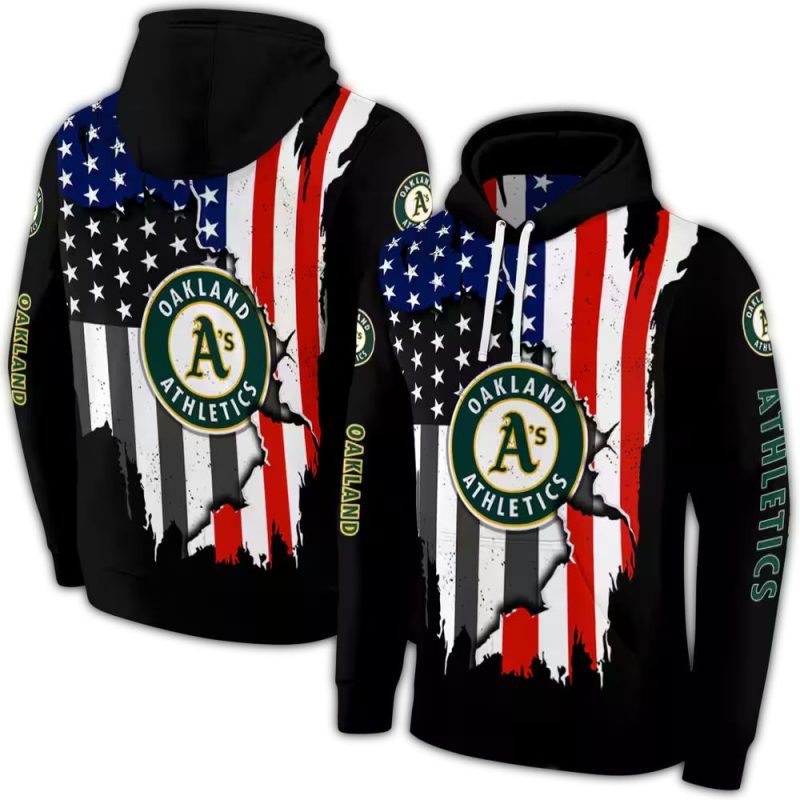 Oakland Athletics American Pride AOP Hoodie 1