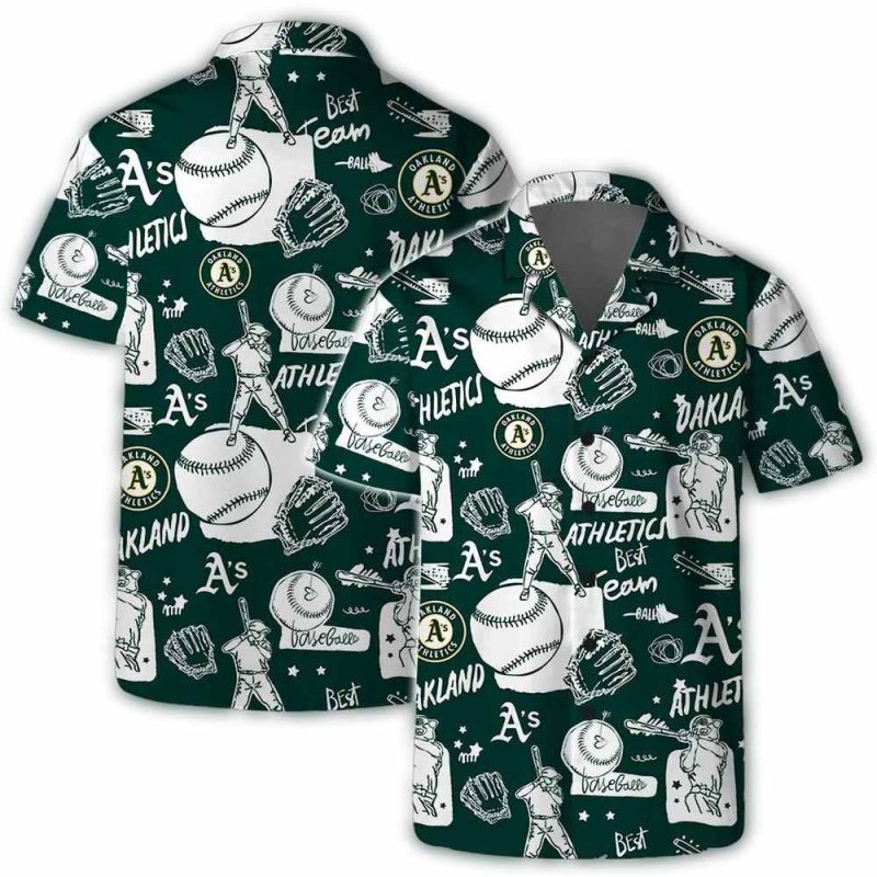 Oakland Athletics Baseball Fever Hawaiian Shirt 1