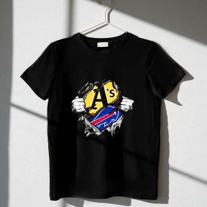 Oakland Athletics & Buffalo Bills Mashup Graphic T-Shirt For Fans