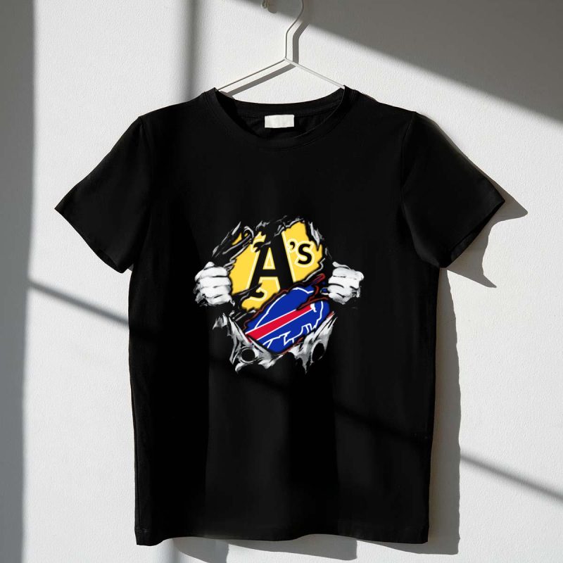 Oakland Athletics Buffalo Bills Mashup T Shirt t shirt 1 1