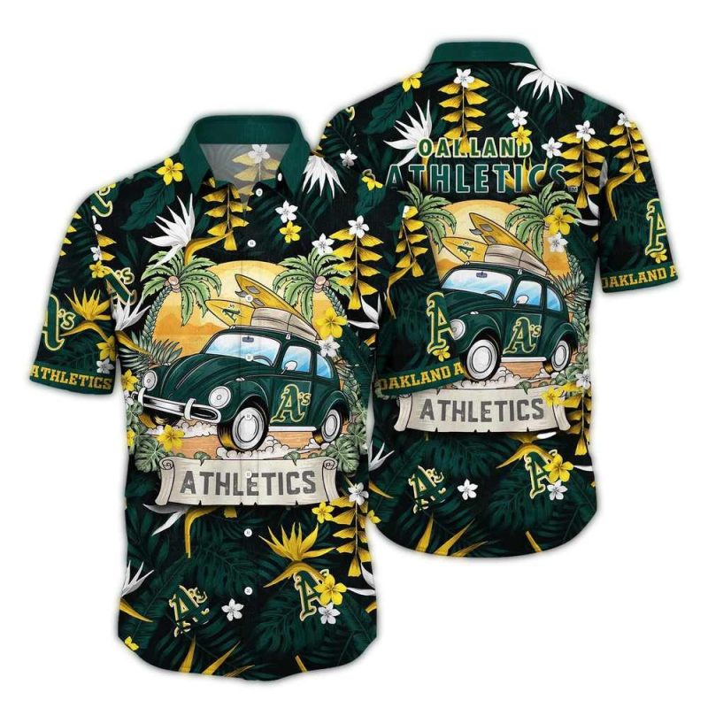 Oakland Athletics Camping Summer Hawaiian Shirt 1