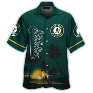 Oakland Athletics Tropical Hawaiian Shirt - Coconut Night Beach Style