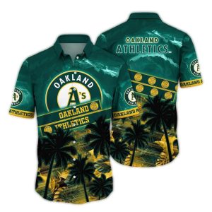 Oakland Athletics Tropical Coconut Print Hawaiian Shirt For Summer Style