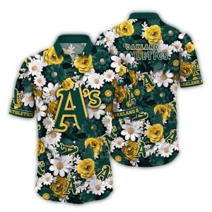 Oakland Athletics Floral Daisy Bloom Hawaiian Shirt For Men And Women
