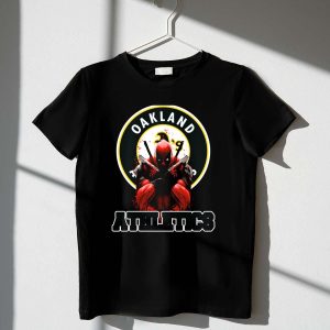 Oakland Athletics Deadpool Crossover Graphic T-Shirt For Fans