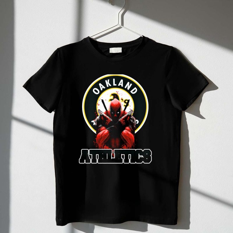 Oakland Athletics Deadpool Crossover Fan T Shirt t shirt 1 1