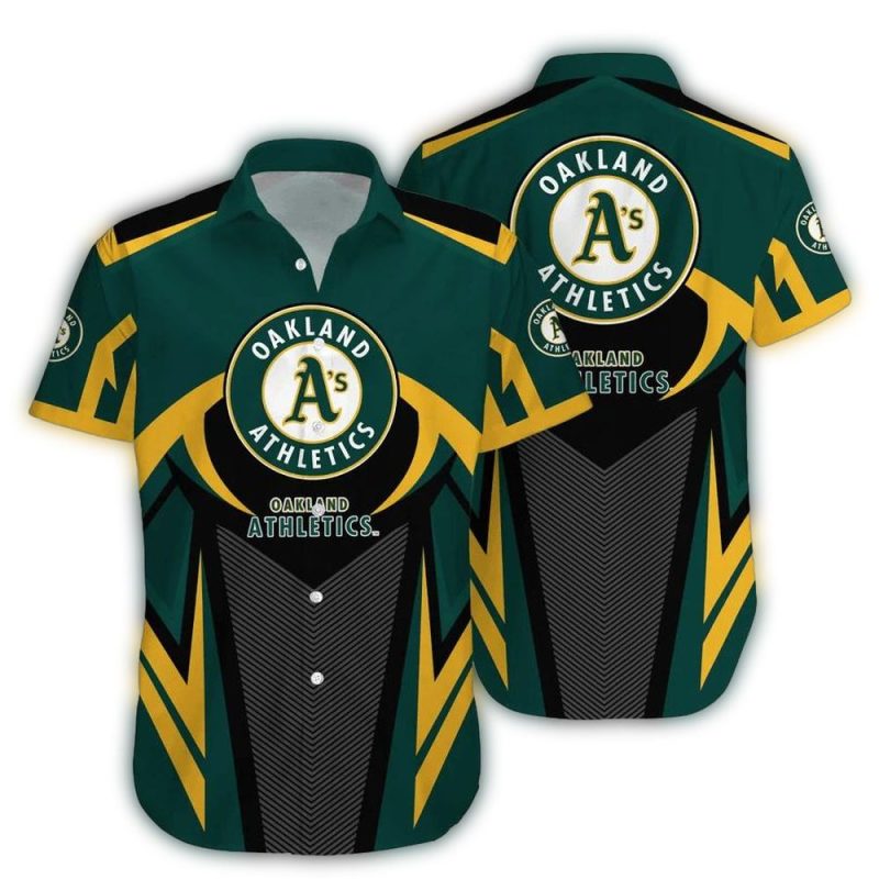 Oakland Athletics Dynamic Chevron Hawaiian Shirt 1