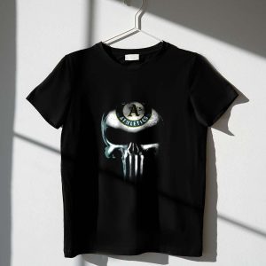 Oakland Athletics Punisher Skull Logo Fusion T-Shirt For Fans