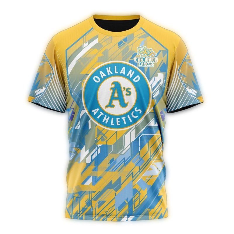 Oakland Athletics Fearless Against Childhood Cancers AOP T Shirt 1