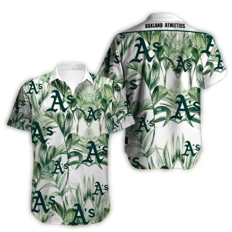 Oakland Athletics Floral Leaf Summer Hawaiian Shirt 1