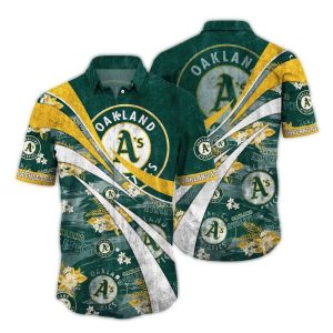 Oakland Athletics Floral Swirl Hawaiian Shirt For Men And Women
