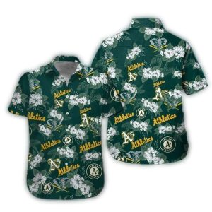 Oakland Athletics Tropical Hawaiian Shirt With Floral Pattern Design