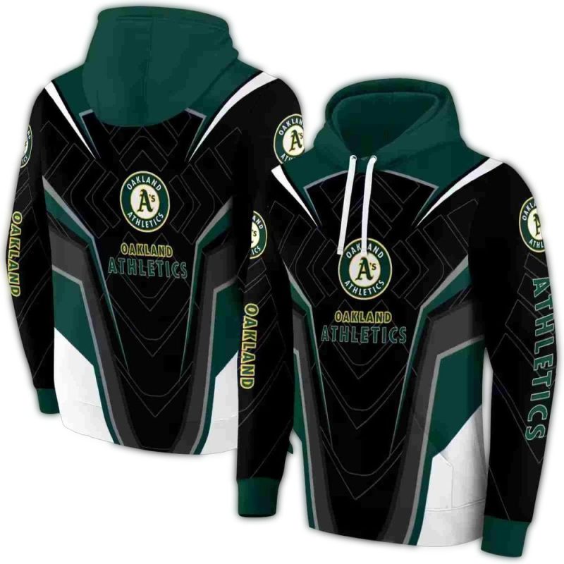 Oakland Athletics Futuristic Pattern AOP Hoodie 1