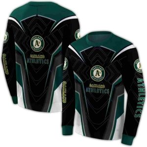 Oakland Athletics Futuristic Pattern All Over Print Sweatshirt