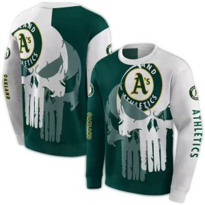 Oakland Athletics Graphic Punisher All Over Print Sweatshirt