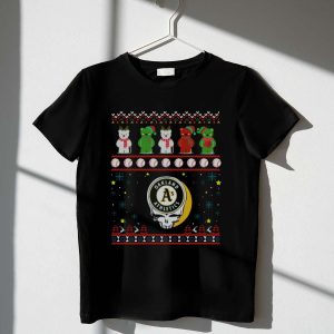 Grateful Dead Bears Oakland Athletics Christmas T-Shirt For Fans