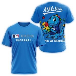 Oakland Athletics In April We Wear Blue All Over Print T Shirt