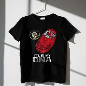 Oakland Athletics Kansas City Chiefs Dna Fingerprint T-Shirt