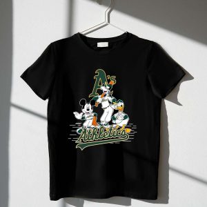 Oakland Athletics Mickey, Donald & Goofy Graphic T-Shirt
