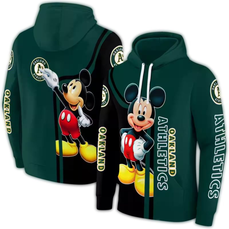 Oakland Athletics Mickey Mouse AOP Hoodie 1