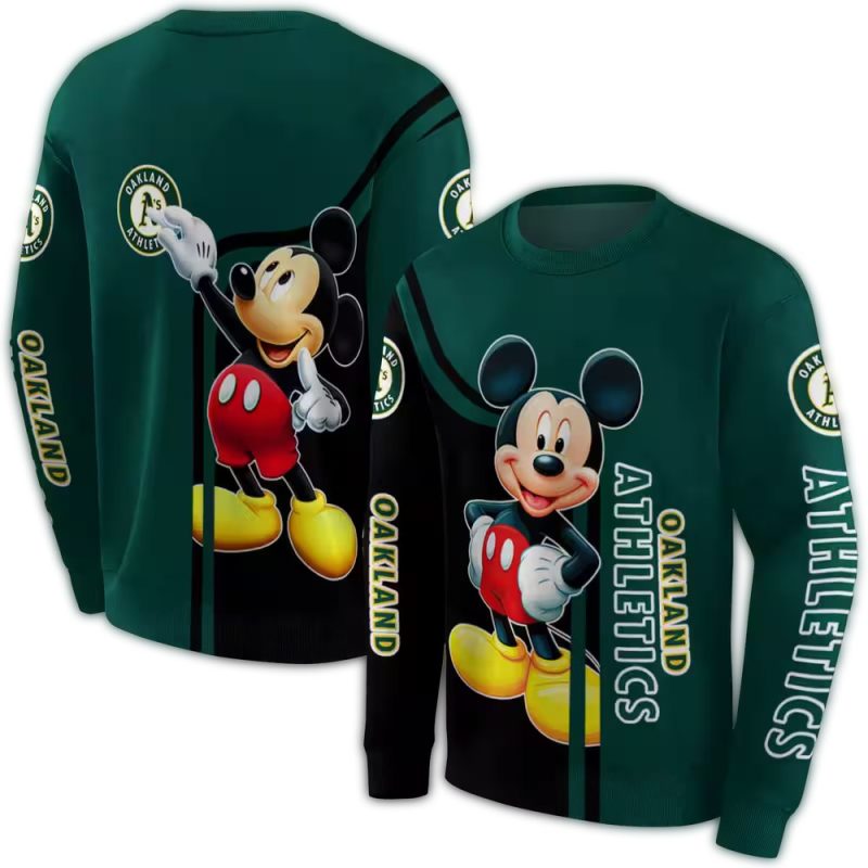 Oakland Athletics Mickey Mouse AOP Sweatshirt 1