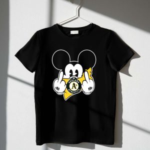 Oakland Athletics Mickey Mouse Graphic T-Shirt For Fans
